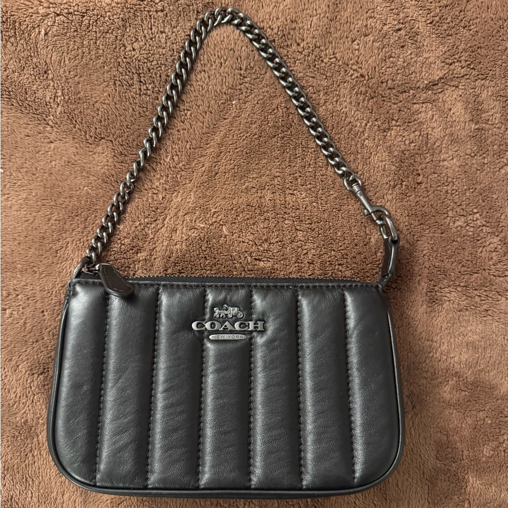 COACH C8302 Nolita 19 Quilted Wristlet, Blk SRP $228